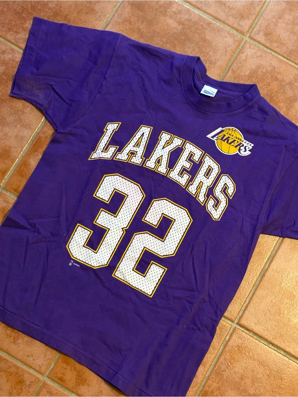 Vtg Salem Magic Johnson T Shirt Men’s XL Purple Lakers 90s NBA